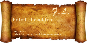 Frindt Leontina névjegykártya
